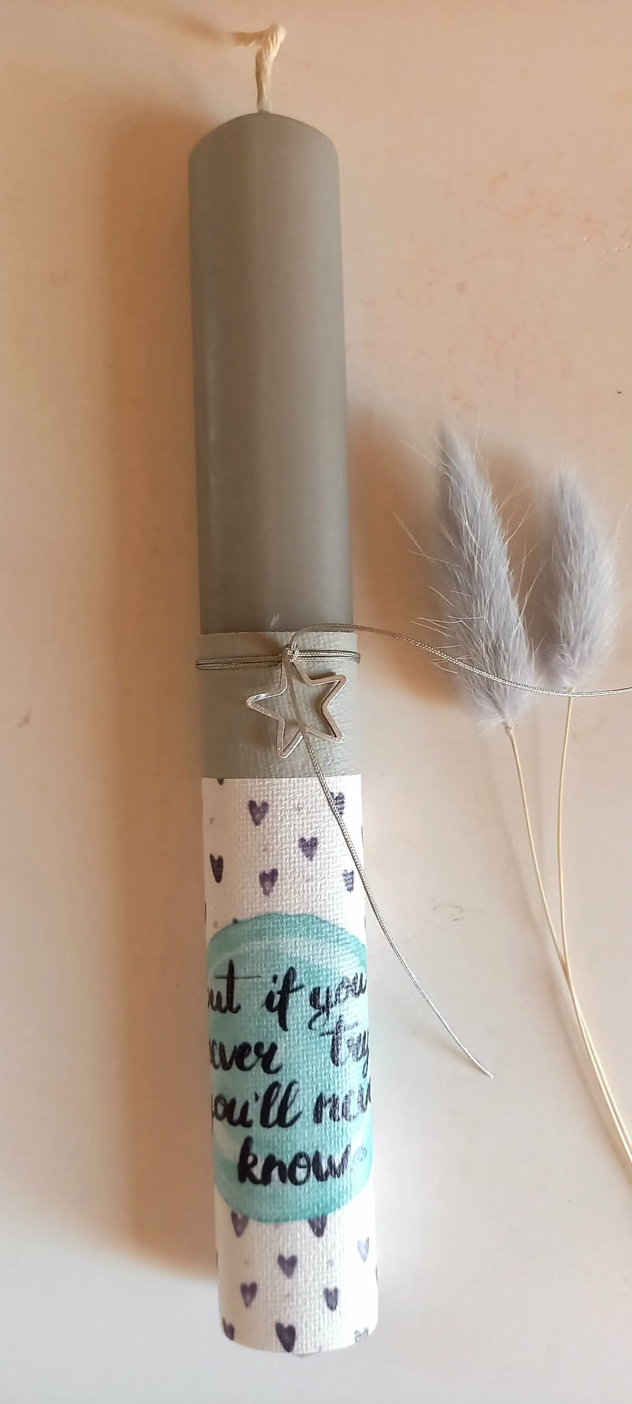 Αρωματική λαμπάδα με μεταλλικό αστέρι