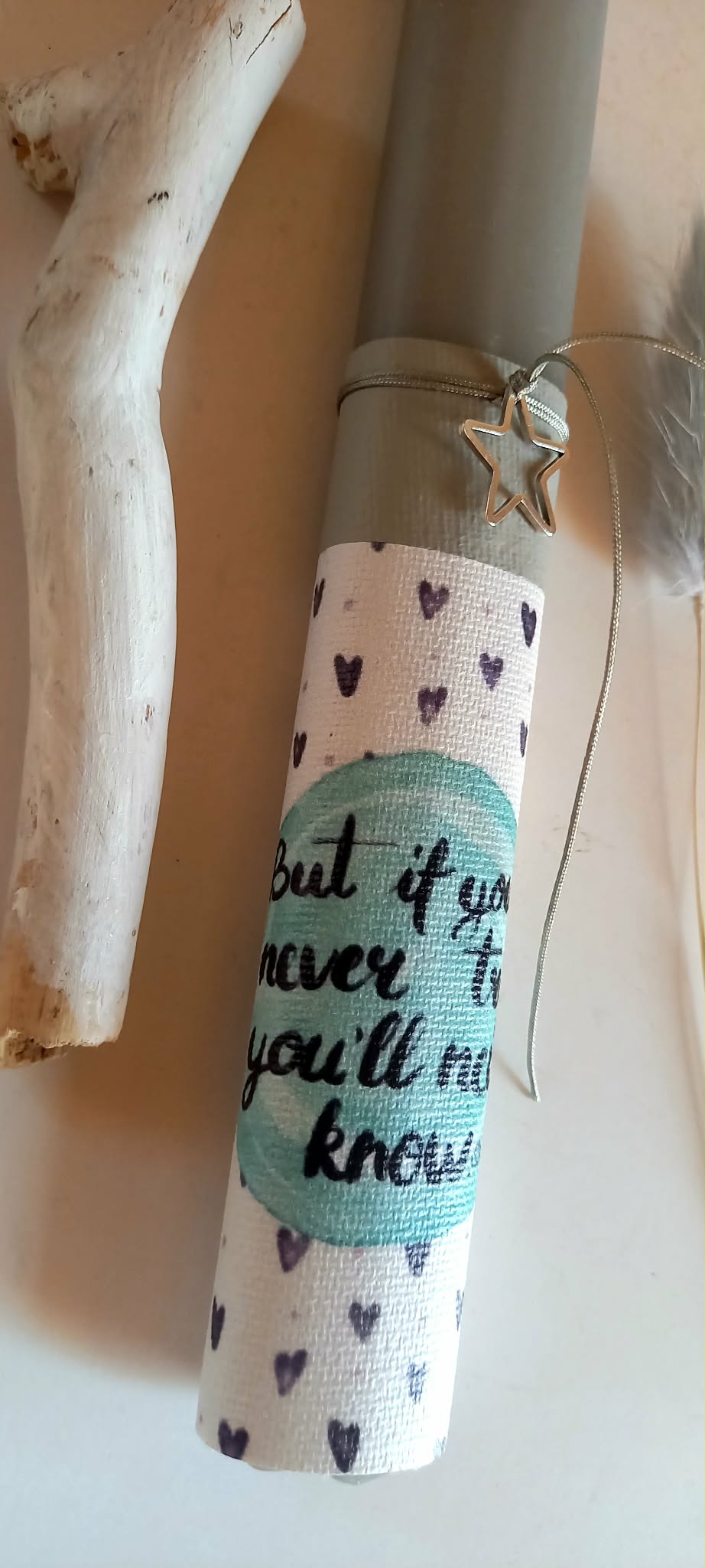 Αρωματική λαμπάδα με μεταλλικό αστέρι