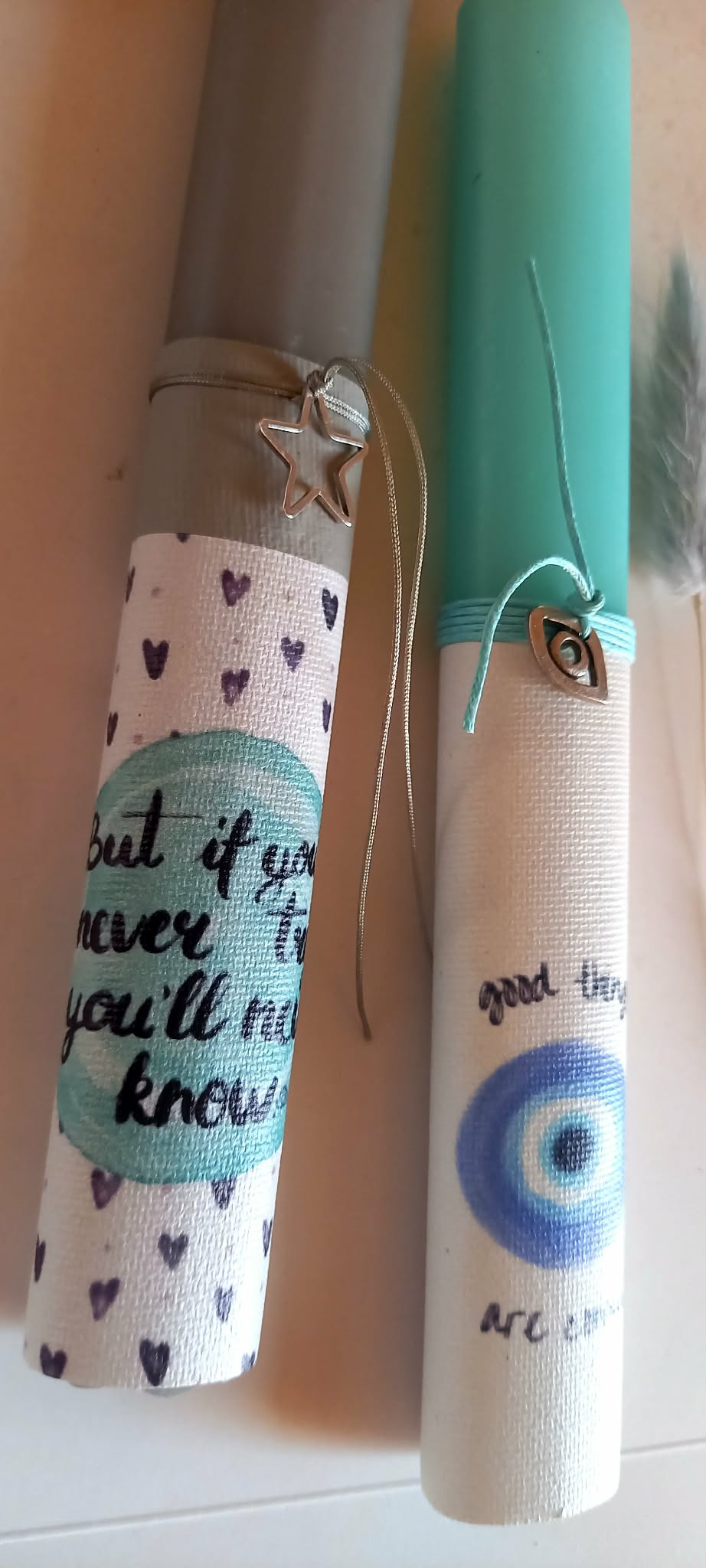 Αρωματική λαμπάδα με μεταλλικό αστέρι