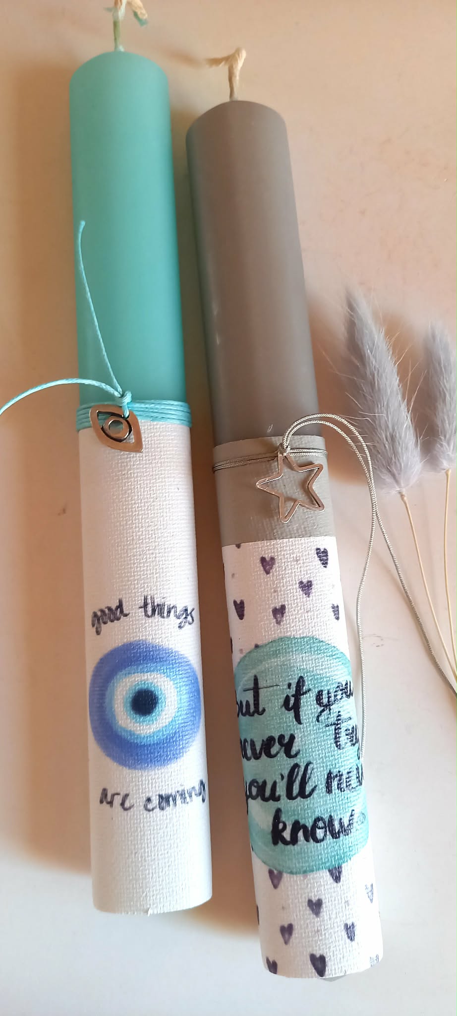 Αρωματική λαμπάδα με μεταλλικό αστέρι