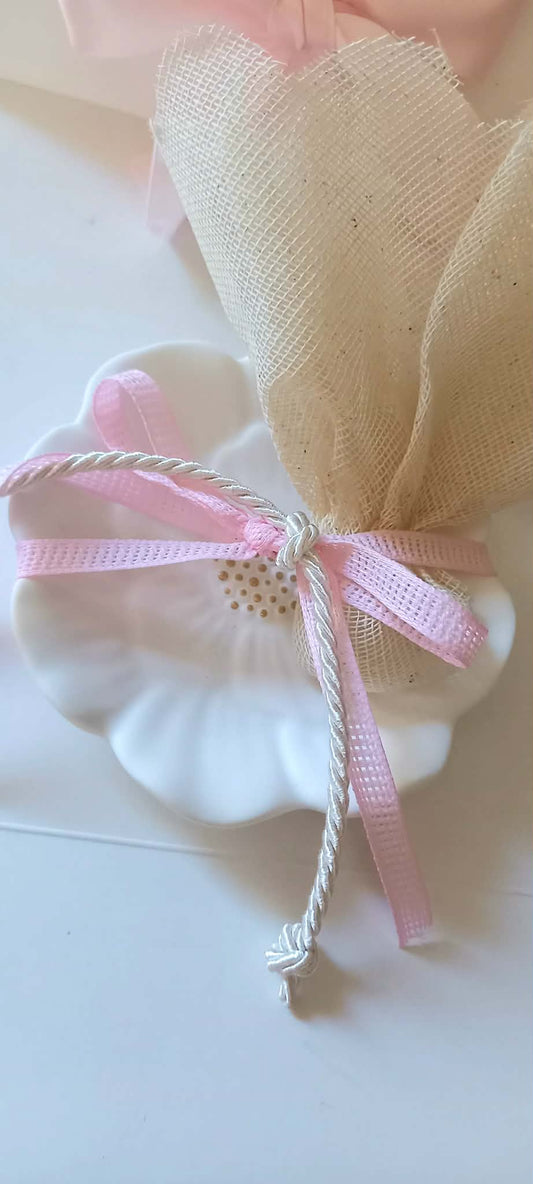 Μπομπονιέρα βάπτισης κεραμικό πιατάκι