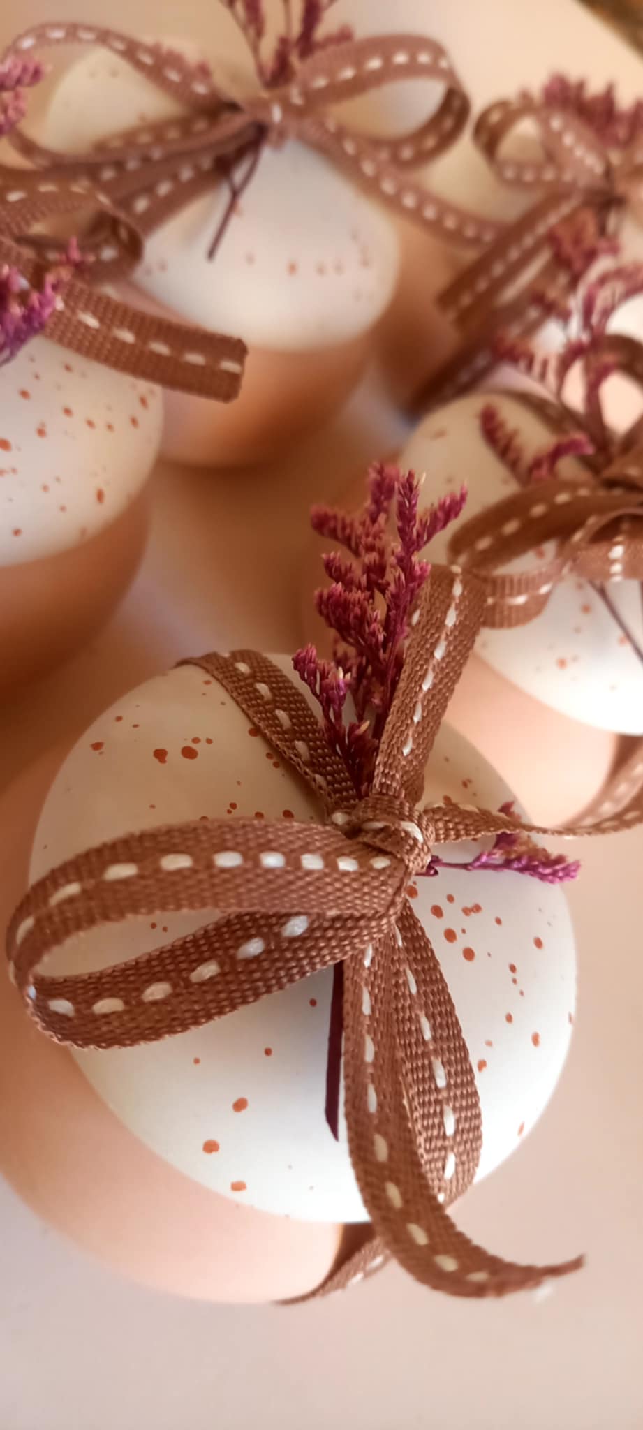 Μπομπονιέρα βάπτισης μπιζουτιέρα με αποξηραμένο λουλούδι