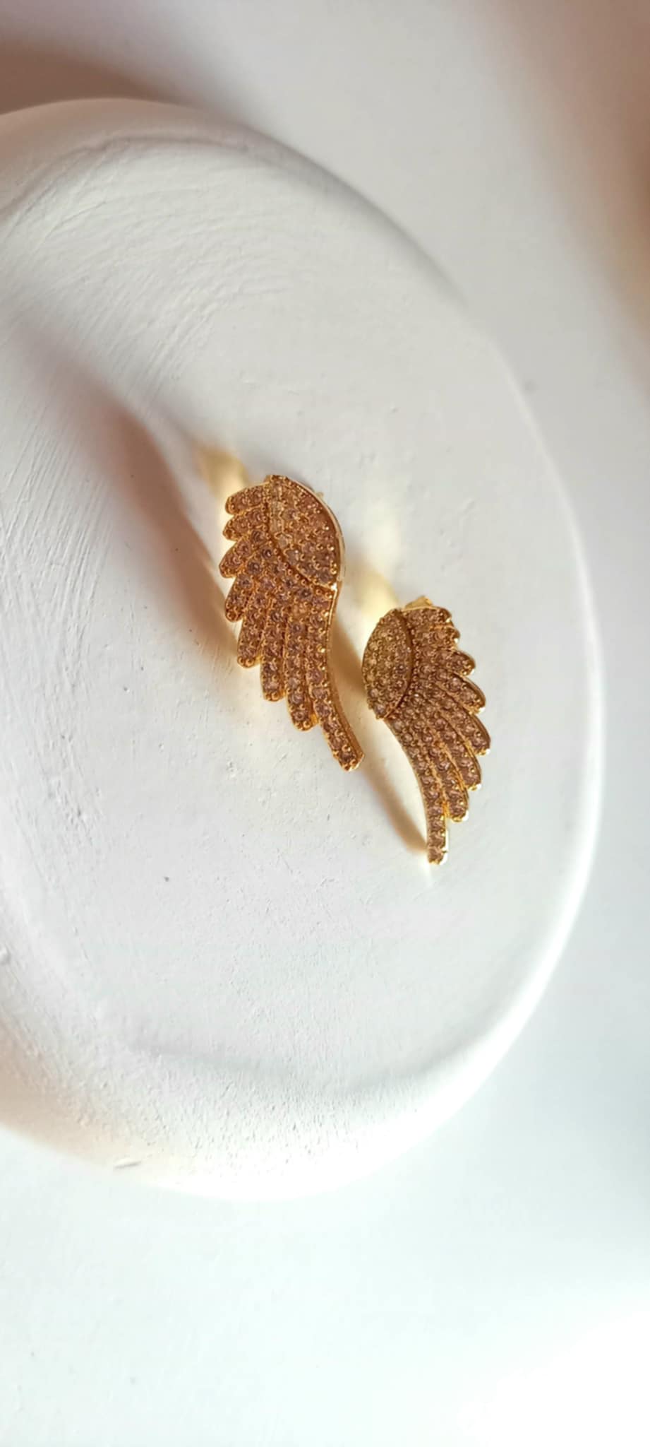 Σκουλαρίκια φτερό αγγέλου με ζιργκόν