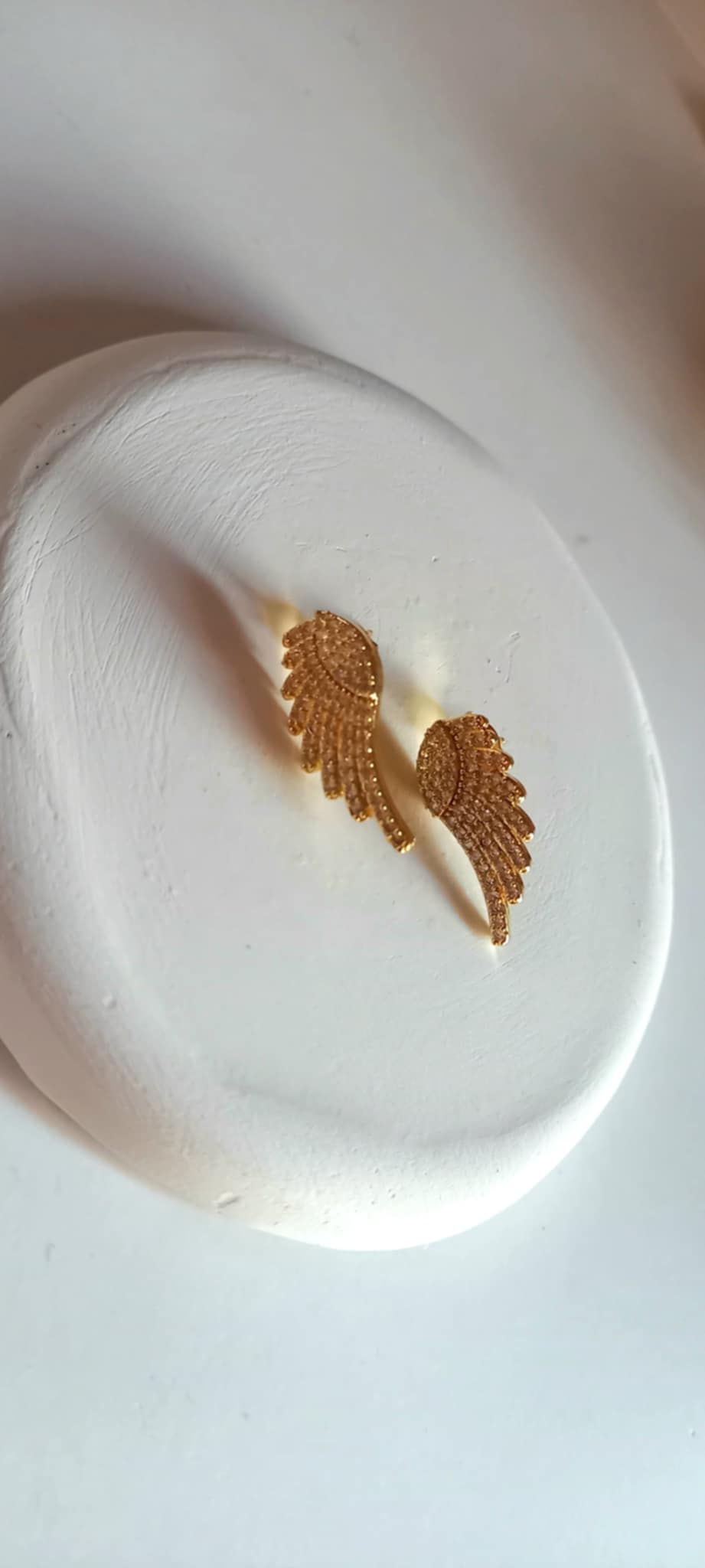 Σκουλαρίκια φτερό αγγέλου με ζιργκόν