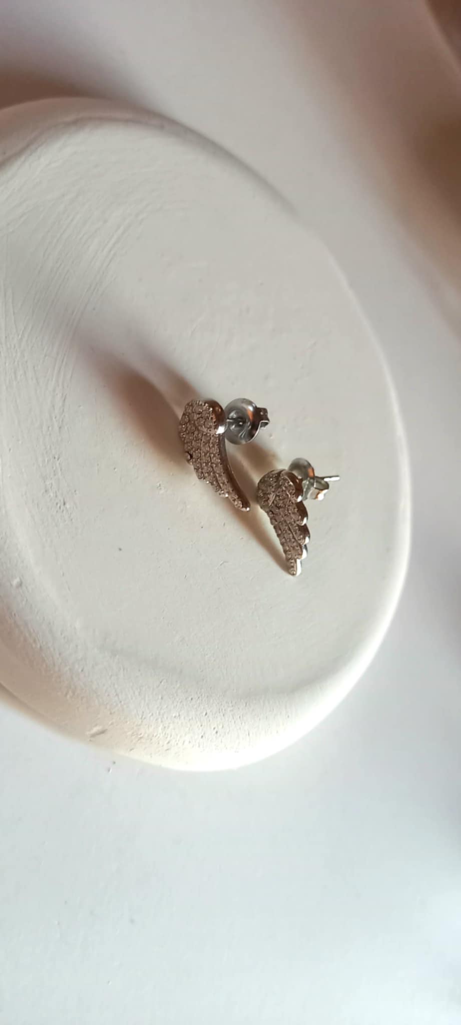 Σκουλαρίκια φτερό αγγέλου με ζιργκόν