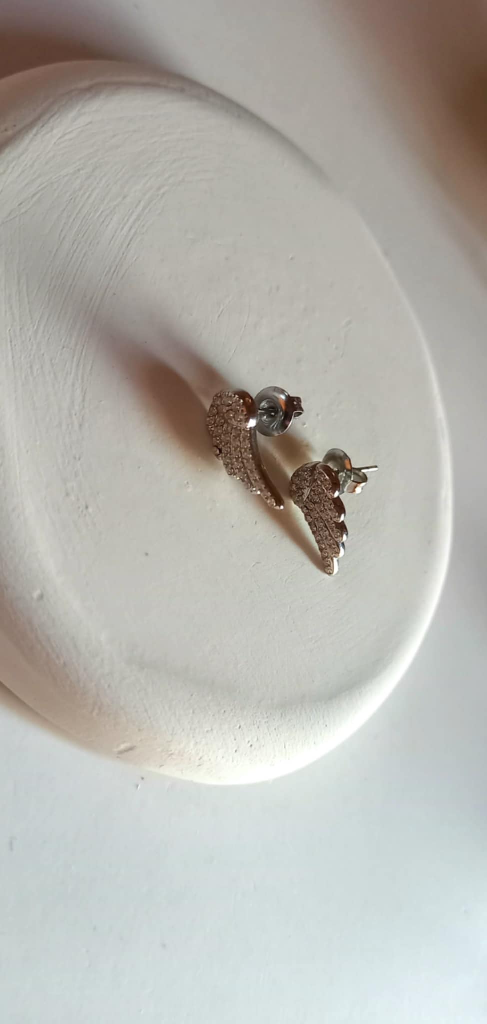 Σκουλαρίκια φτερό αγγέλου με ζιργκόν