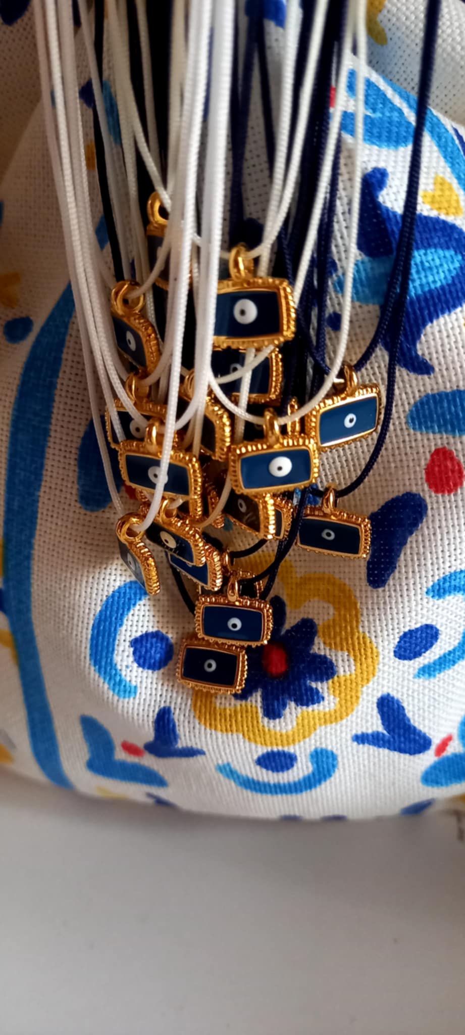 Μαρτυρικό βάπτισης για το λαιμό με boho στοιχείο με μάτι