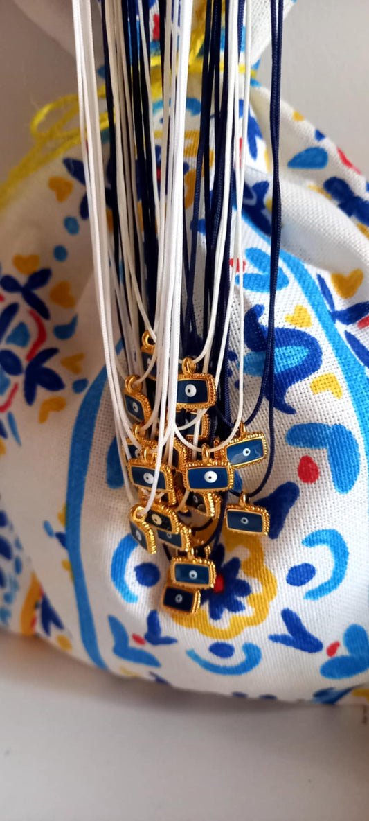 Μαρτυρικό βάπτισης για το λαιμό με boho στοιχείο με μάτι