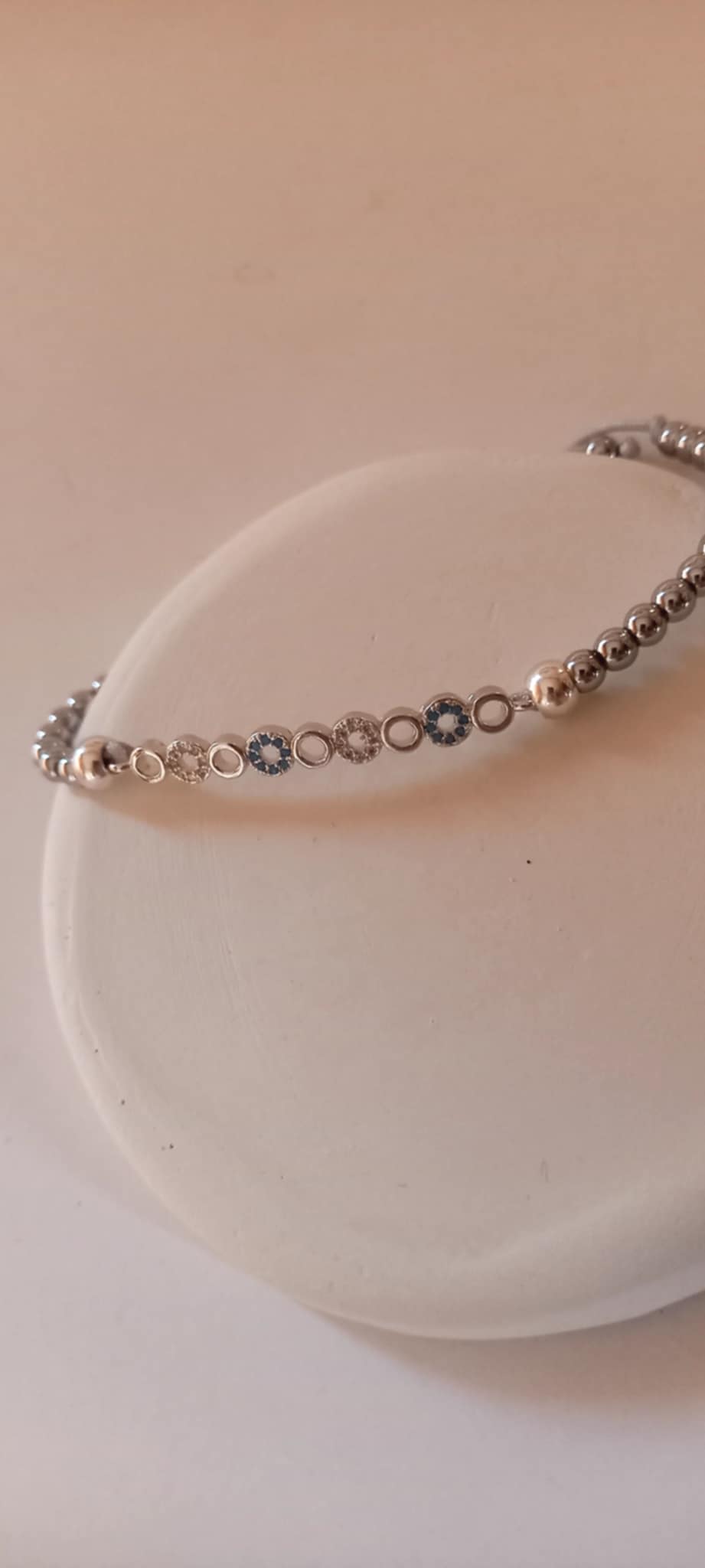 Βραχιόλι με αιματίτες και μοτίφ με ζιργκόν