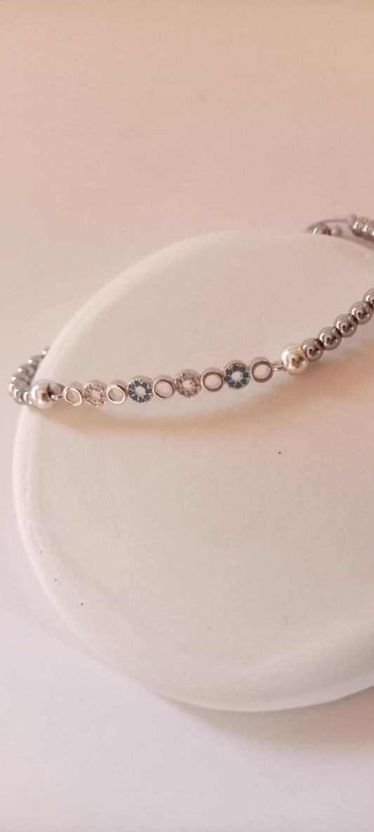 Βραχιόλι με αιματίτες και μοτίφ με ζιργκόν