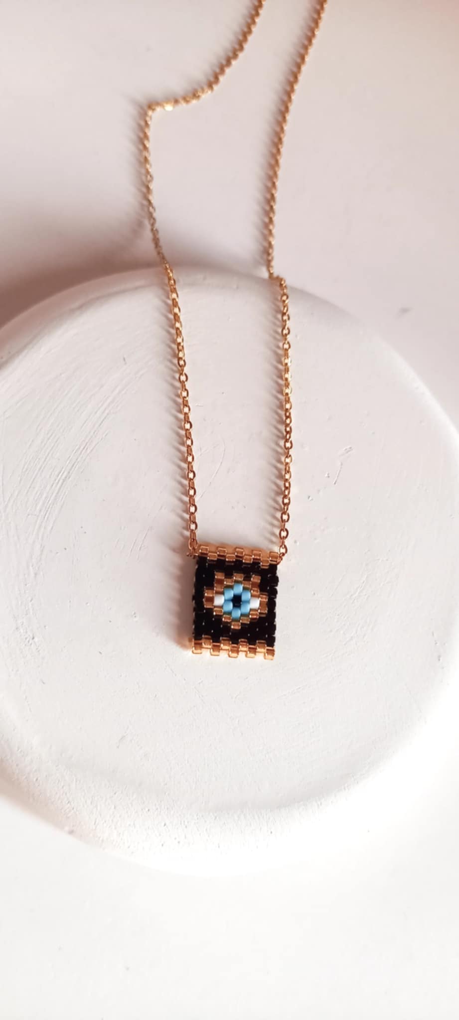 Κολιέ μάτι με χάντρες miyuki