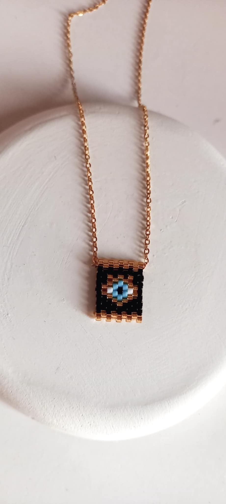 Κολιέ μάτι με χάντρες miyuki