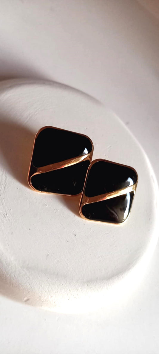 Σκουλαρίκια από ατσάλι με σμάλτο