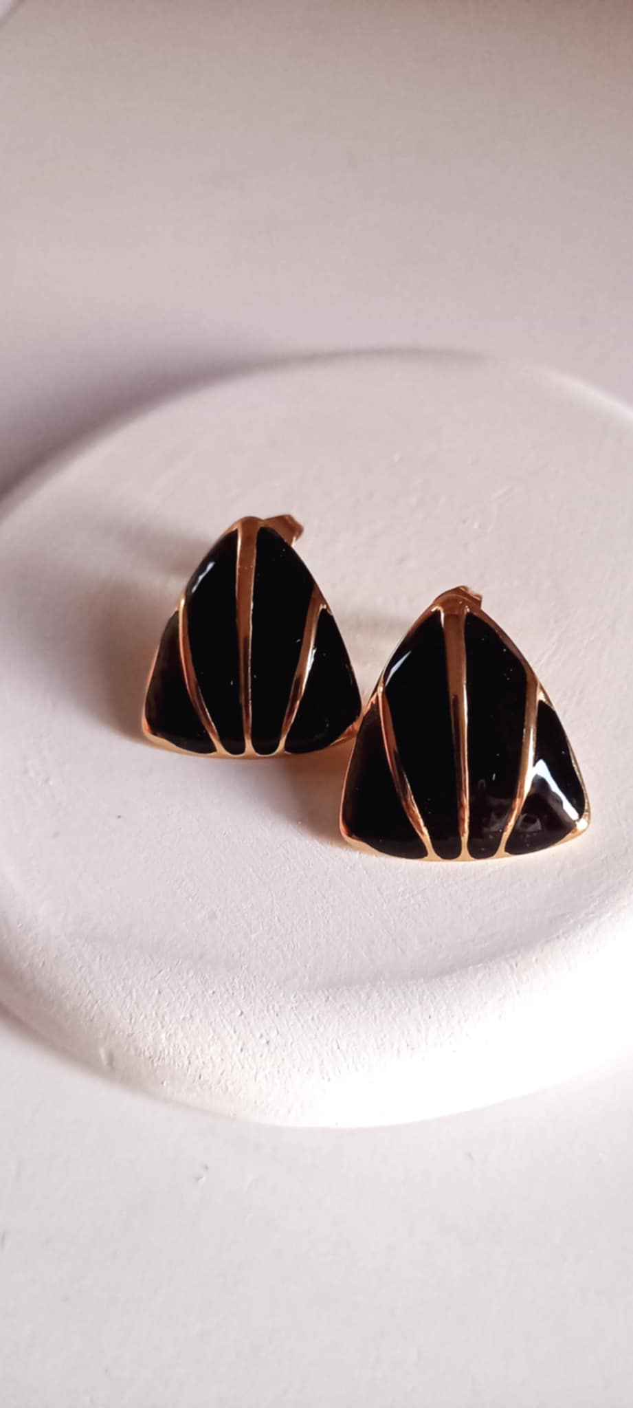 Σκουλαρίκια από ατσάλι με σμάλτο