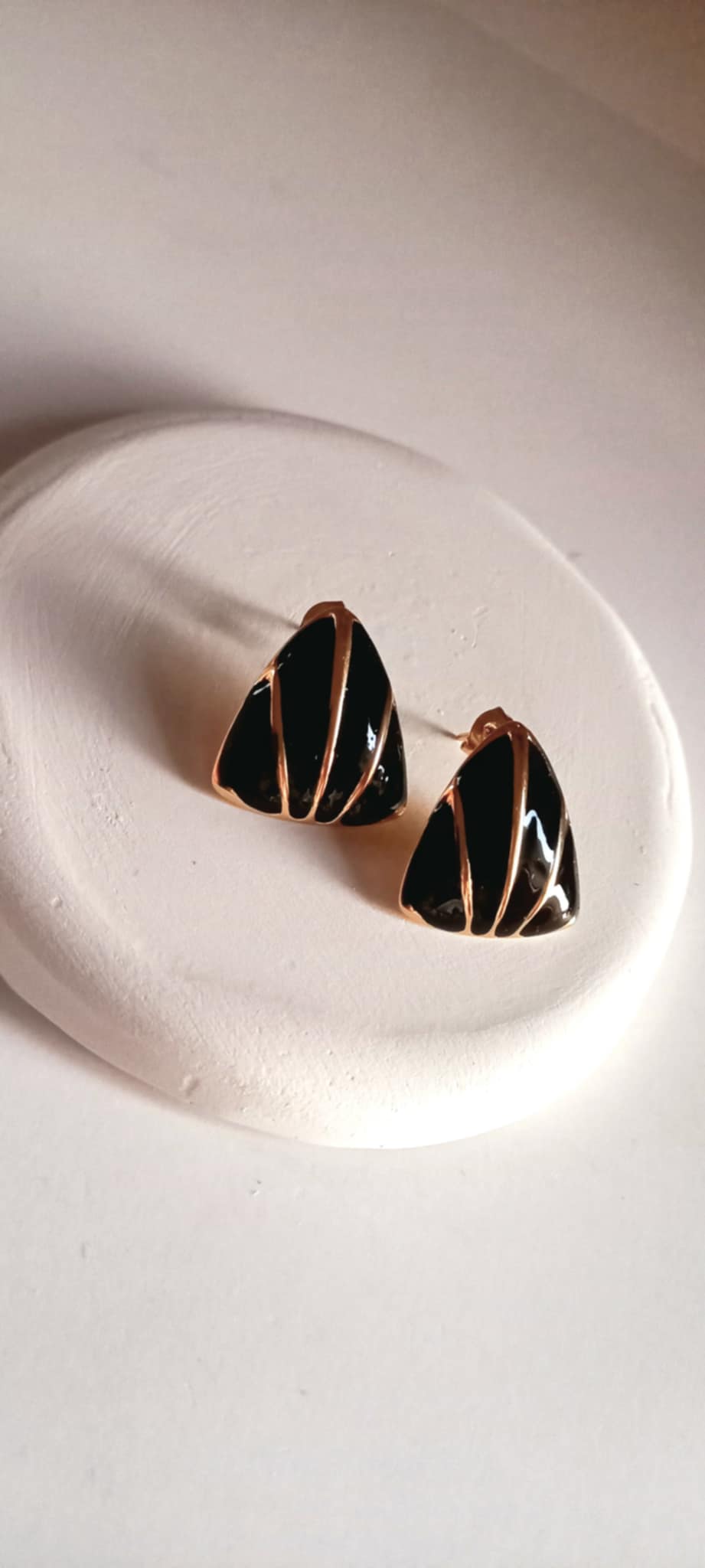 Σκουλαρίκια από ατσάλι με σμάλτο