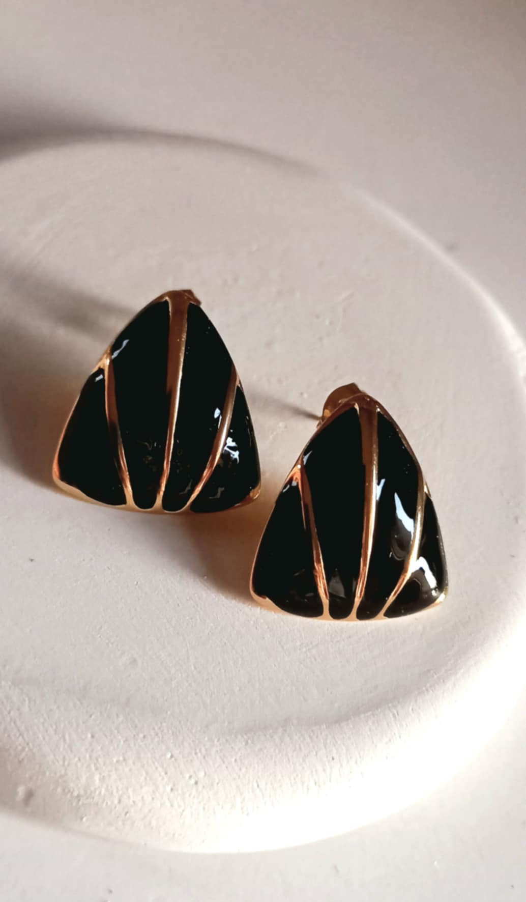 Σκουλαρίκια από ατσάλι με σμάλτο