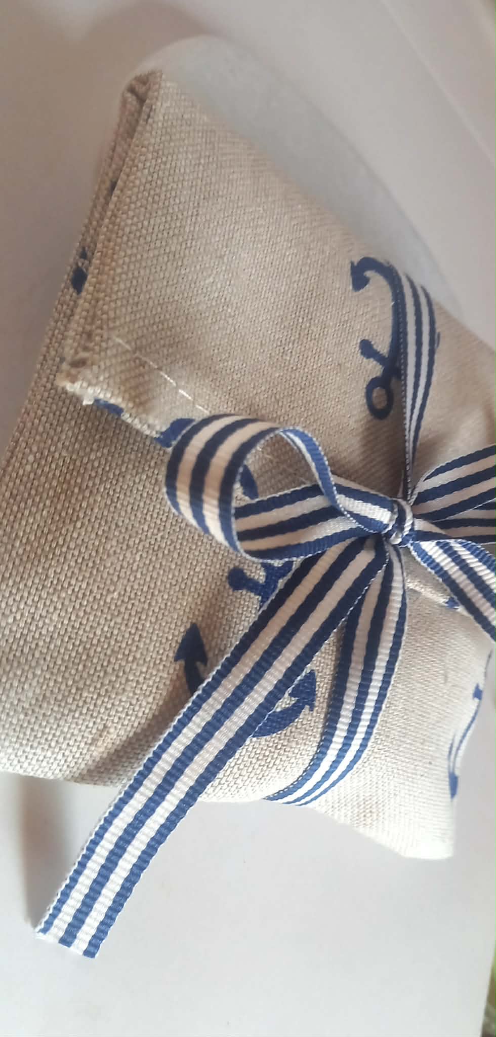 Μπομπονιέρα βάπτισης φάκελλος με άγκυρες