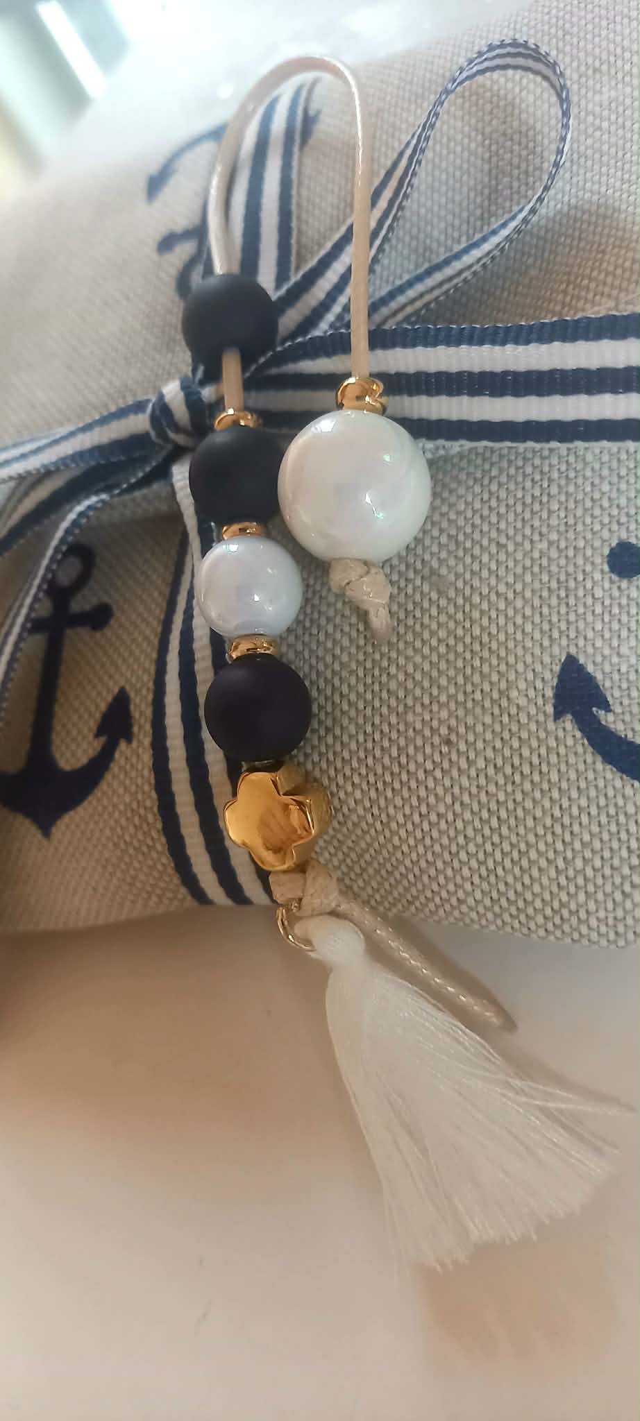 Μπομπονιέρα βάπτισης φάκελλος με άγκυρες