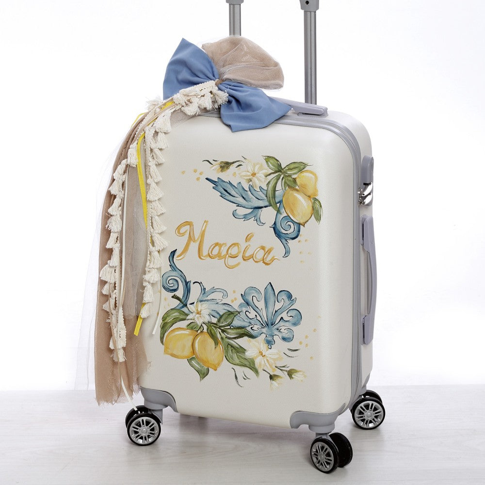 Σετ βάπτισης με θέμα λεμόνια και boho διάθεση