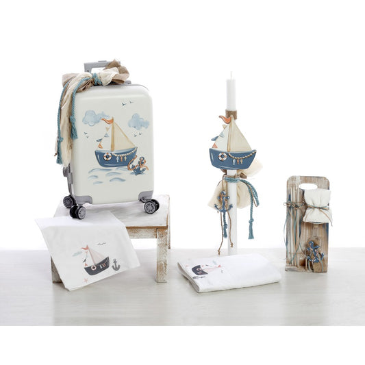 Σετ βάπτισης με θέμα καραβάκι