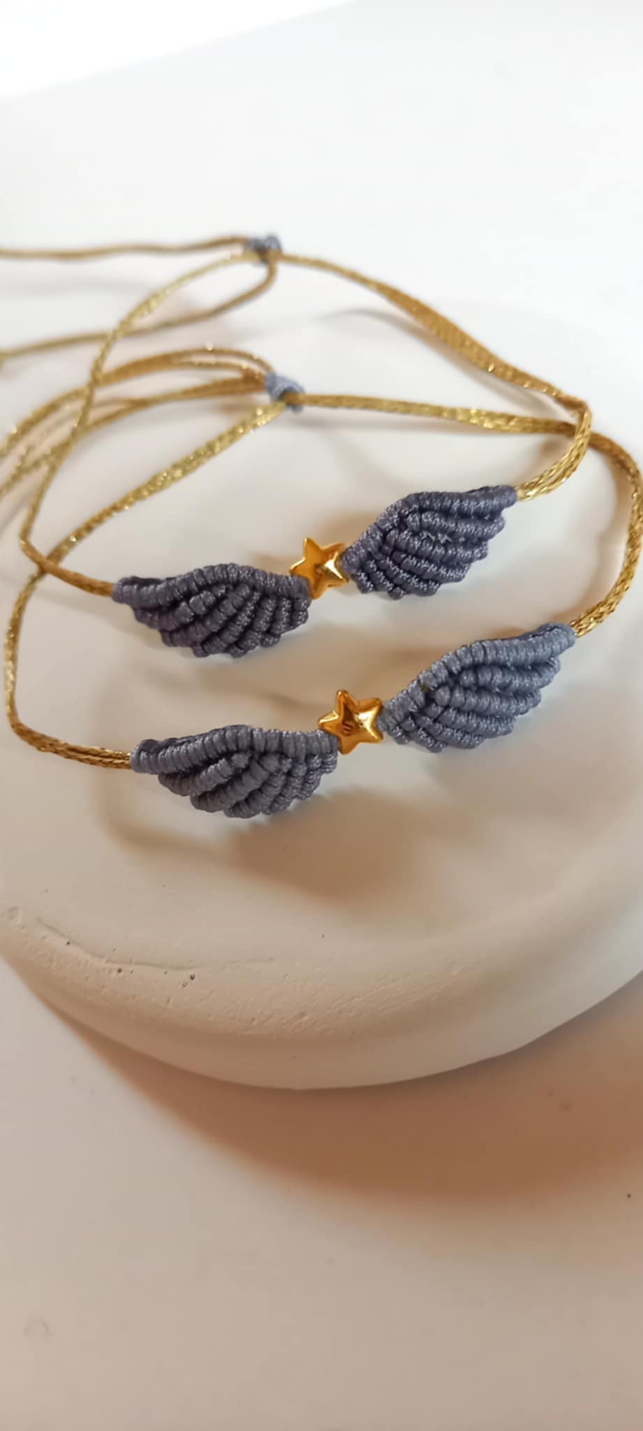 Βραχιόλι με φτερά αγγέλου και αστέρι