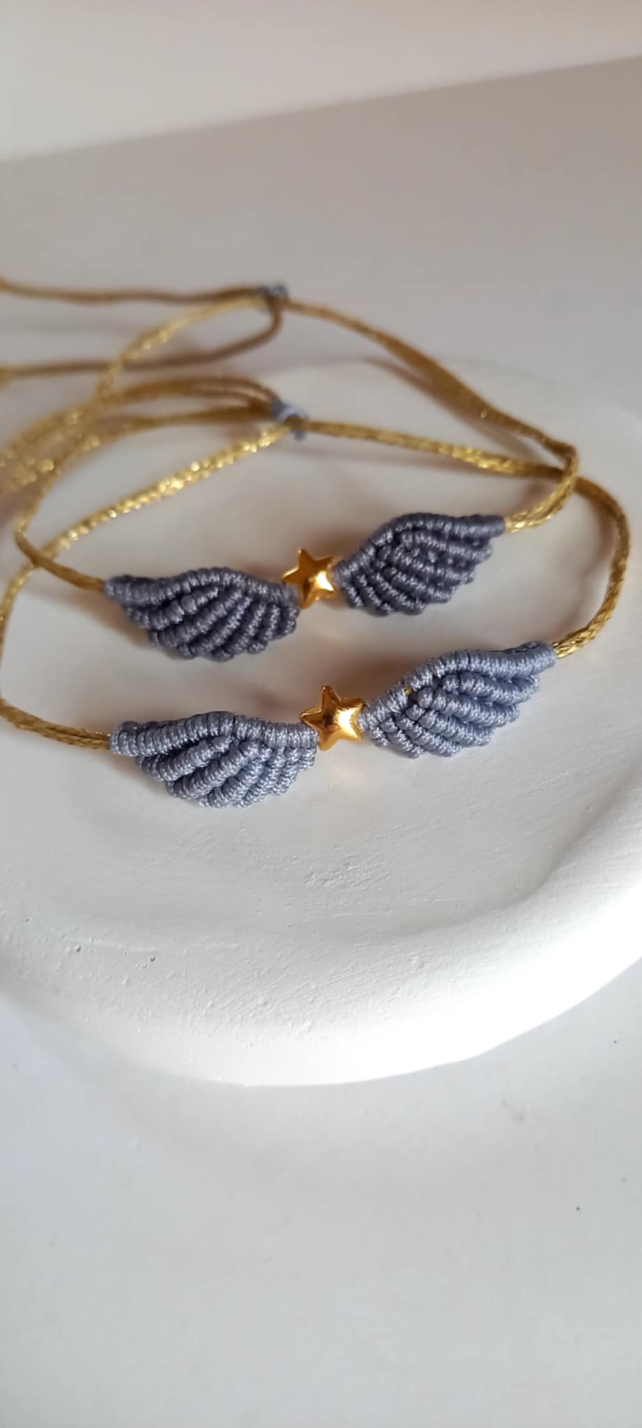 Βραχιόλι με φτερά αγγέλου και αστέρι