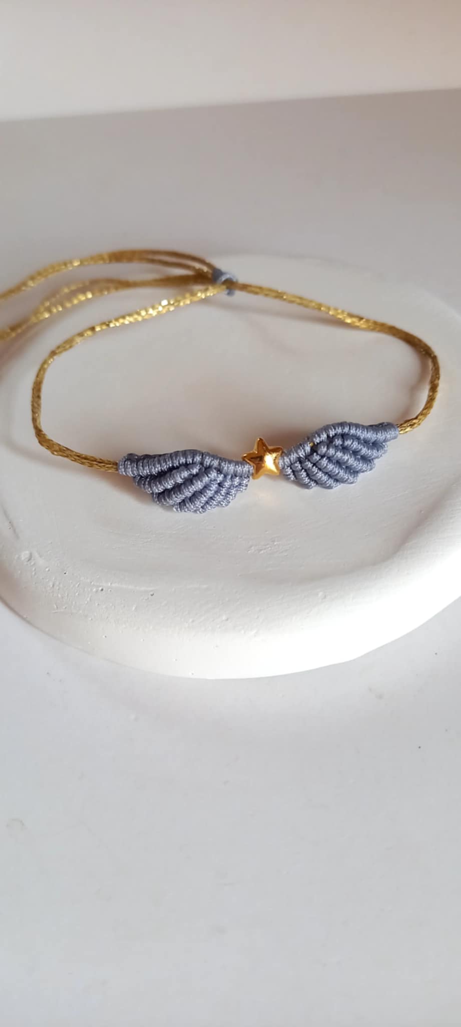 Βραχιόλι με φτερά αγγέλου και αστέρι