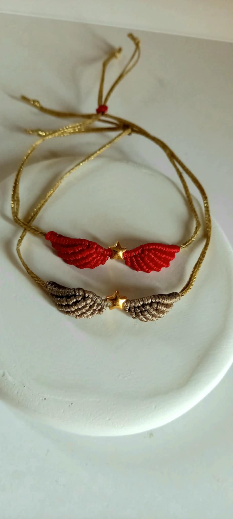 Βραχιόλι με φτερά αγγέλου και αστέρι