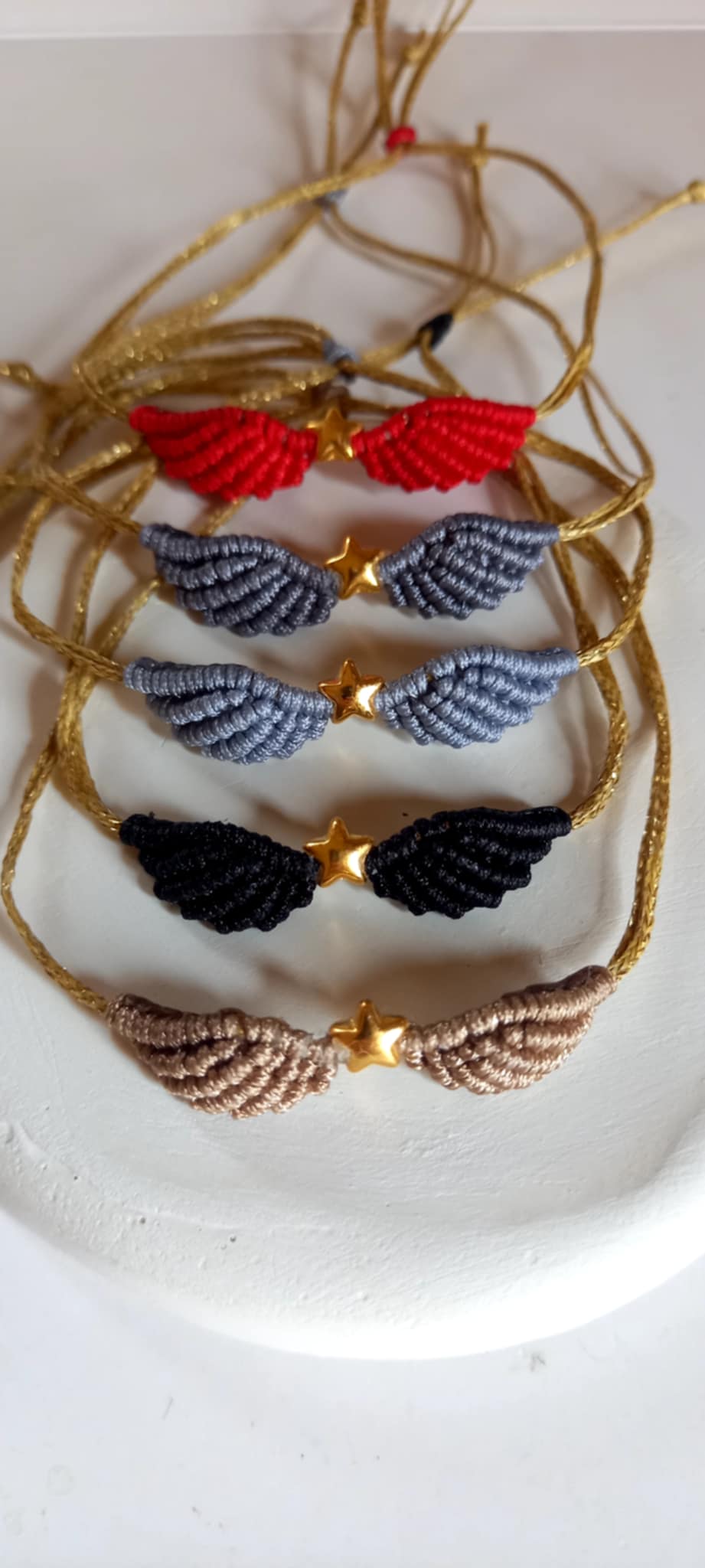 Βραχιόλι με φτερά αγγέλου και αστέρι