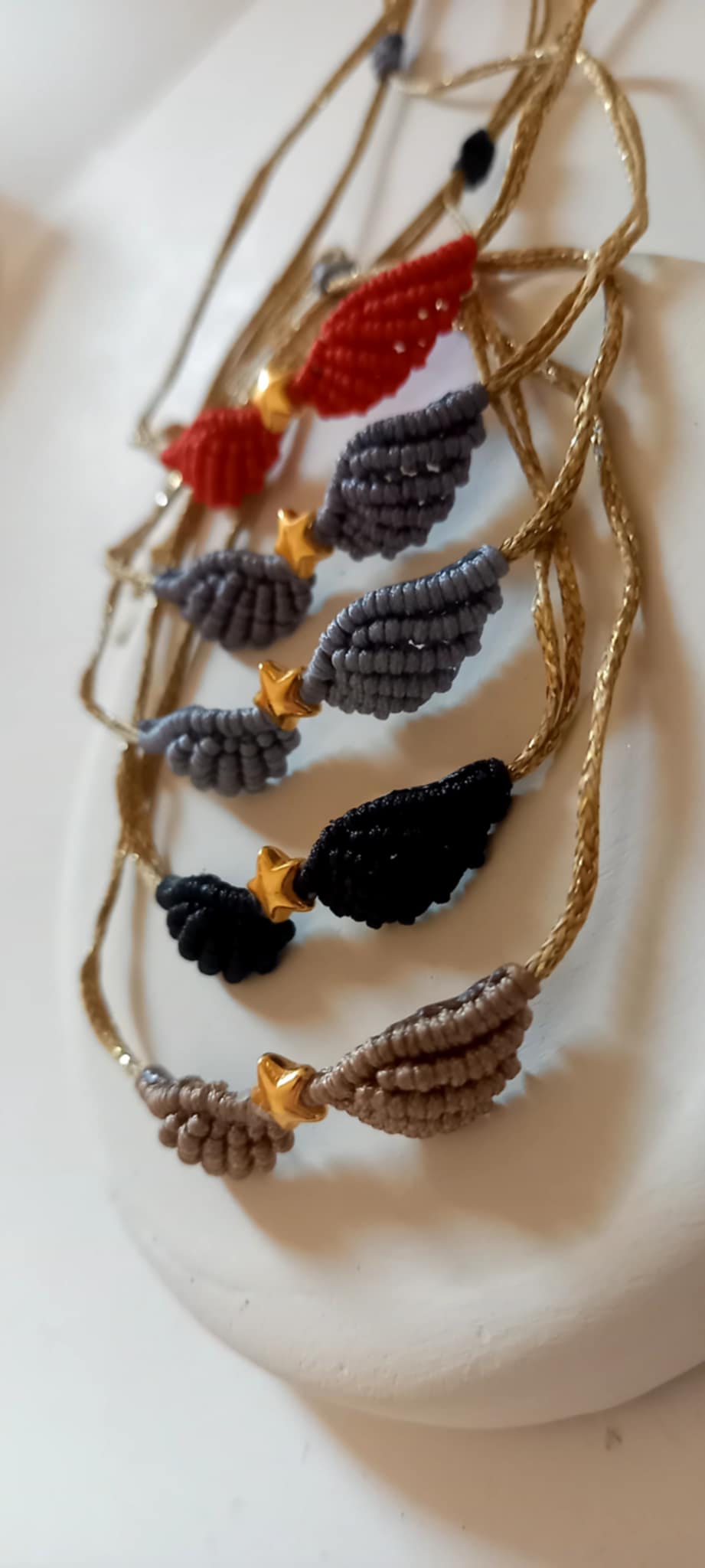 Βραχιόλι με φτερά αγγέλου και αστέρι