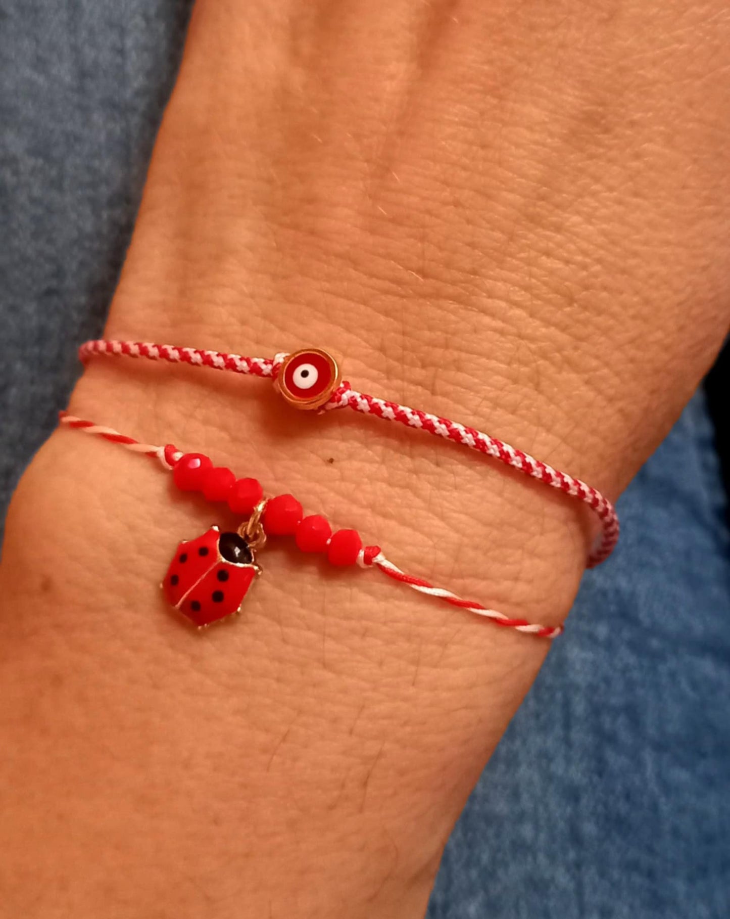 Βραχιόλι μαρτάκι με κορδόνι και ματάκι