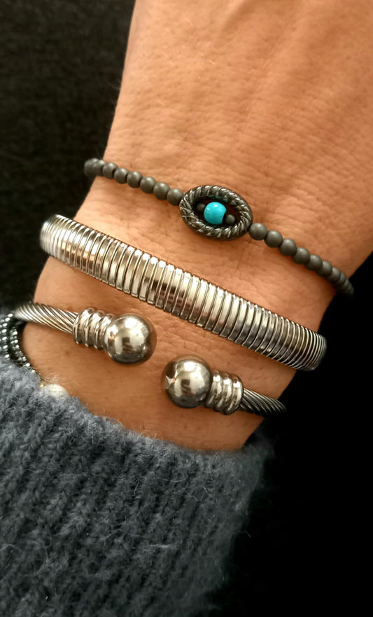 Βραχιόλι με αιματίτες και χαολίτη