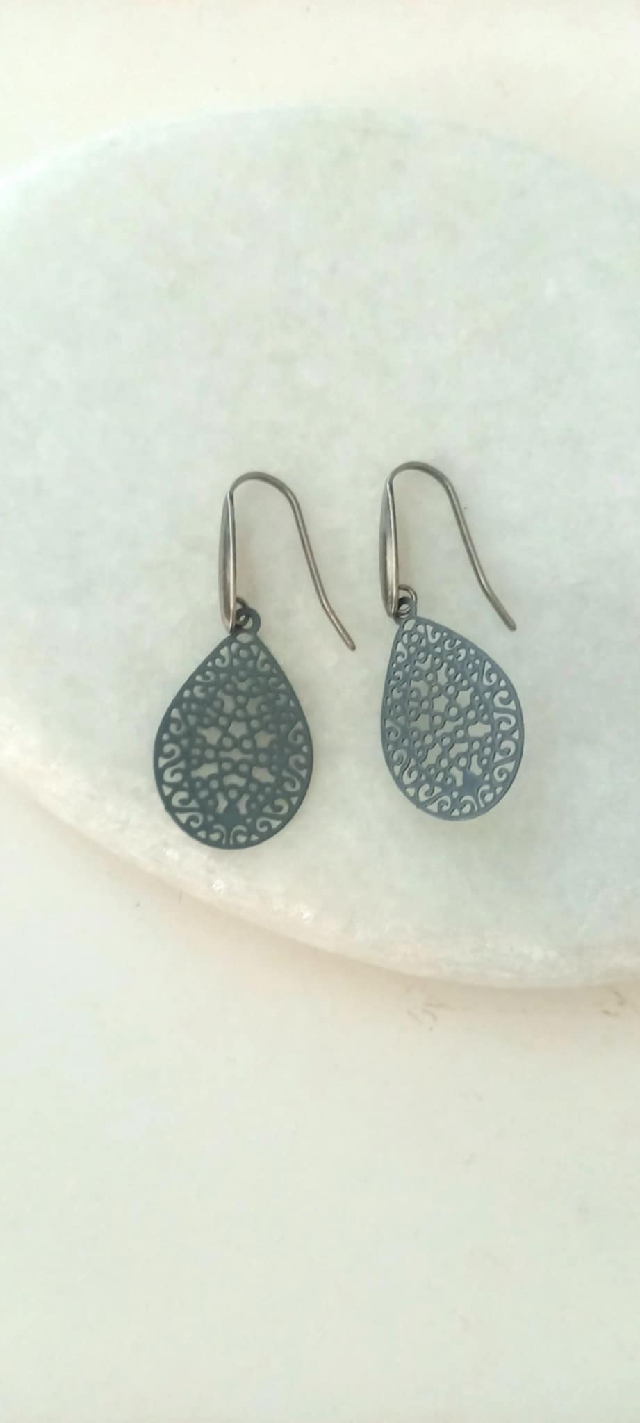 Σκουλαρίκια φιλιγκρί από ατσάλι