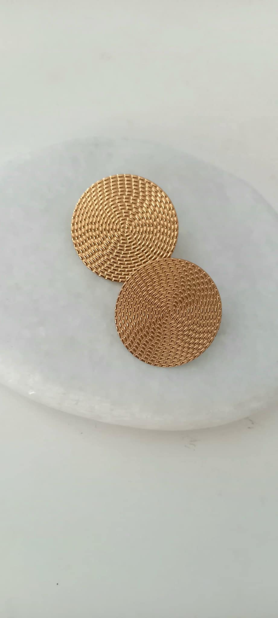 Εντυπωσιακά σκουλαρίκια δίσκοι από ατσάλι σε δύο χρώματα