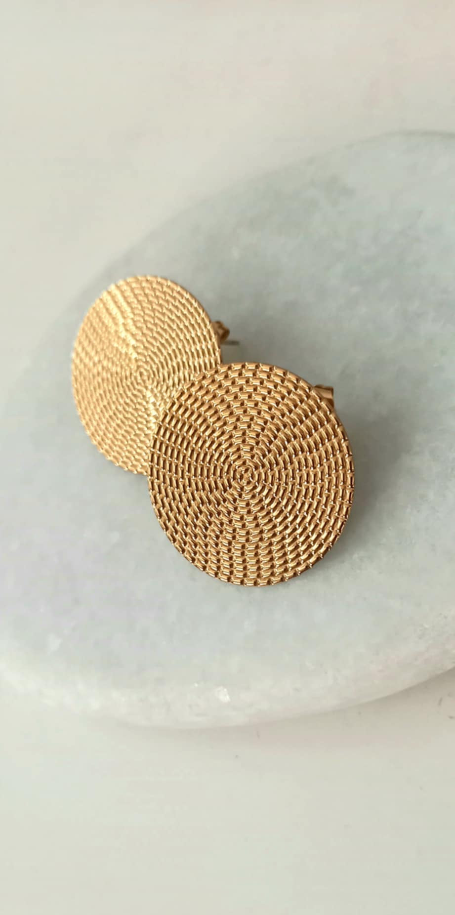 Εντυπωσιακά σκουλαρίκια δίσκοι από ατσάλι σε δύο χρώματα