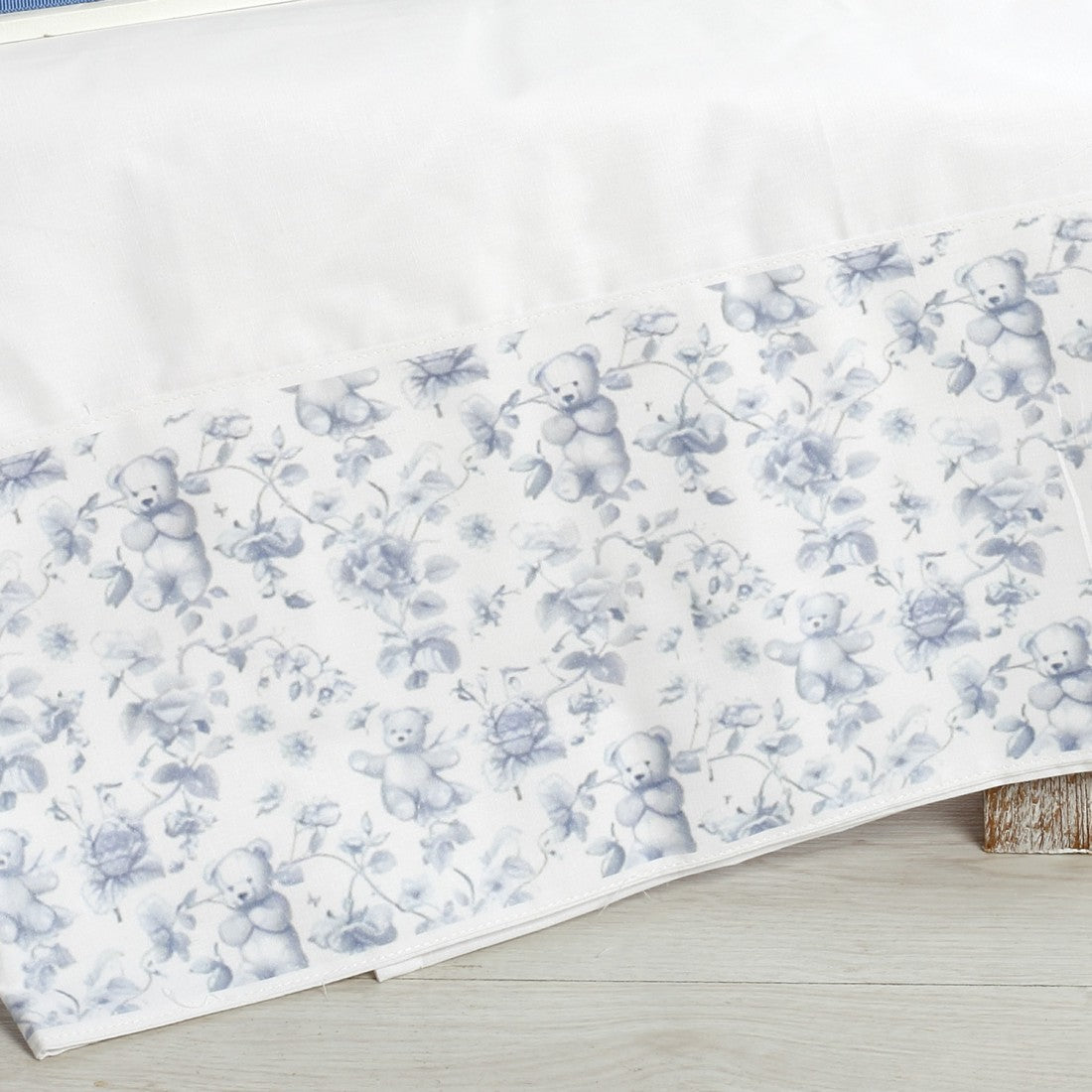 Σετ βάπτισης με γαλάζιο floral μοτίβο