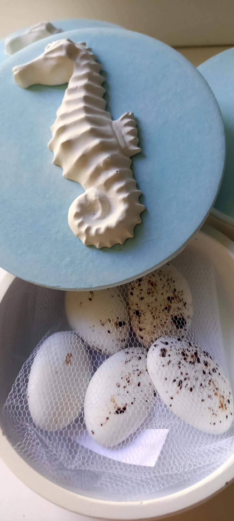 Μπομπονιέρα βάπτισης κεραμική μπιζουτιέρα