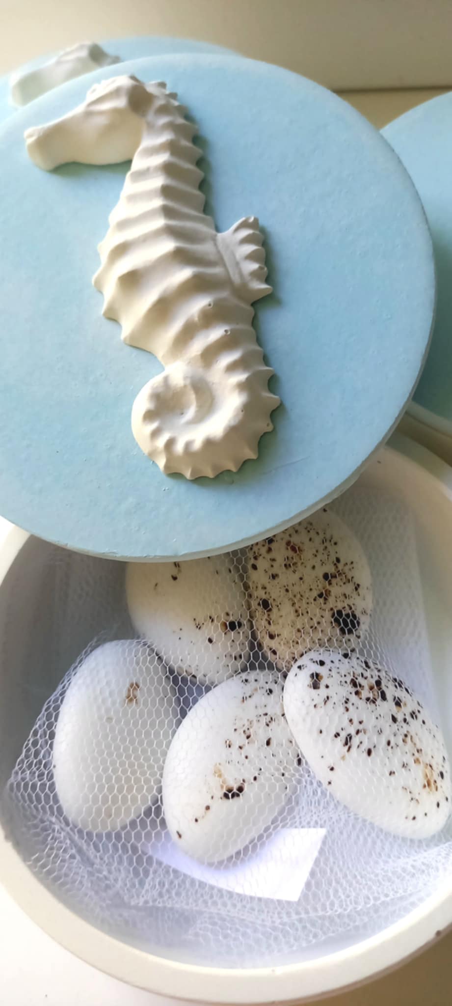 Μπομπονιέρα βάπτισης κεραμική μπιζουτιέρα