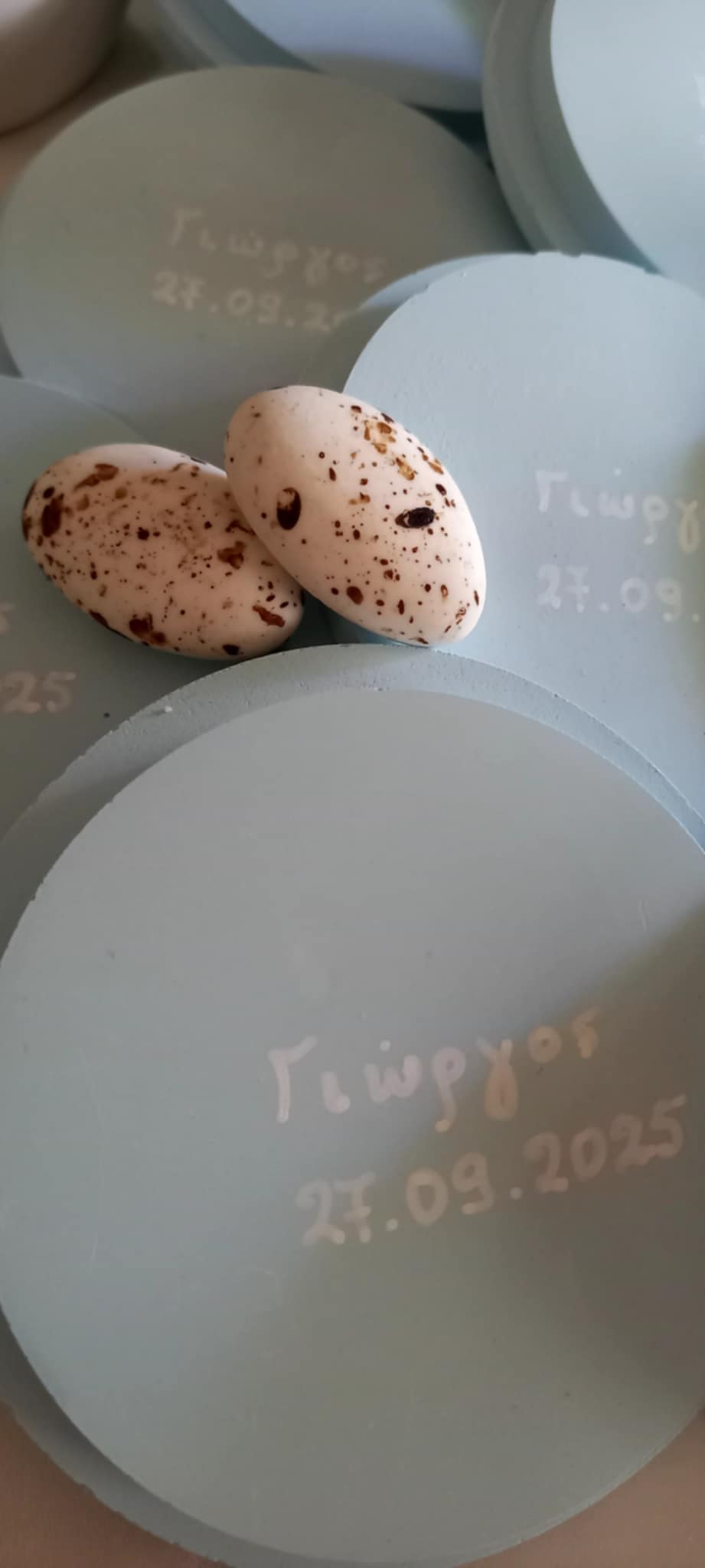 Μπομπονιέρα βάπτισης κεραμική μπιζουτιέρα