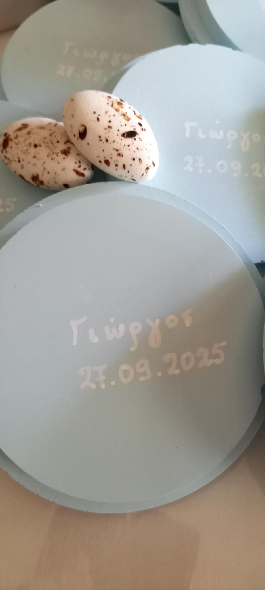 Μπομπονιέρα βάπτισης κεραμική μπιζουτιέρα