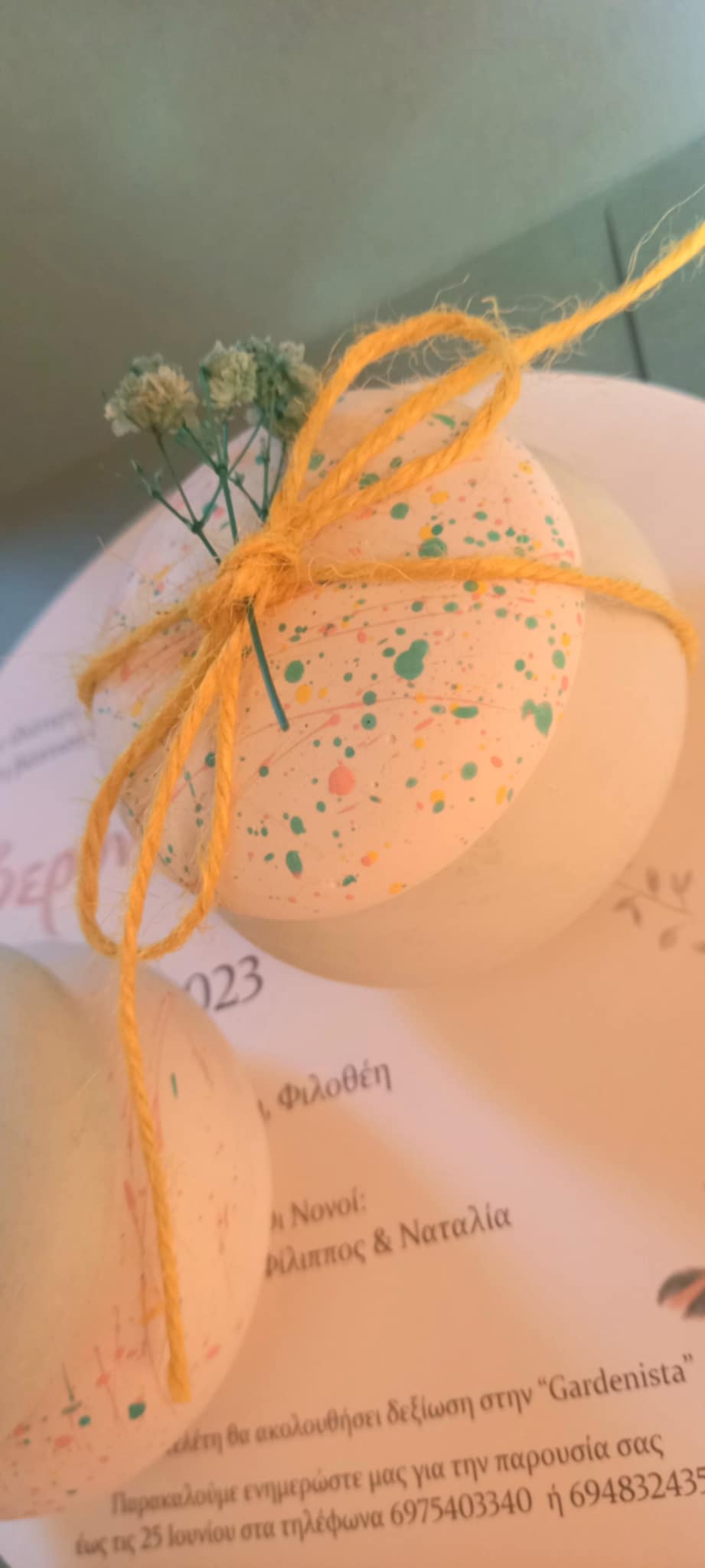 Μπομπονιέρα βάπτισης μπιζουτιέρα με αποξηραμένο λουλούδι