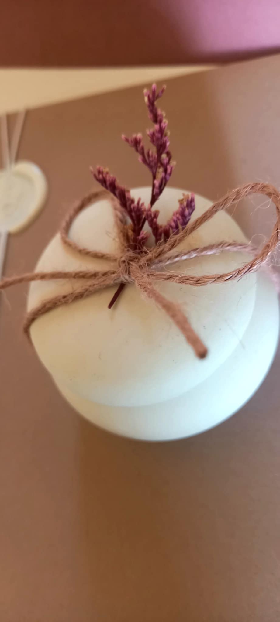 Μπομπονιέρα γάμου - βάπτισης μπιζουτιέρα με αποξηραμένο λουλούδι