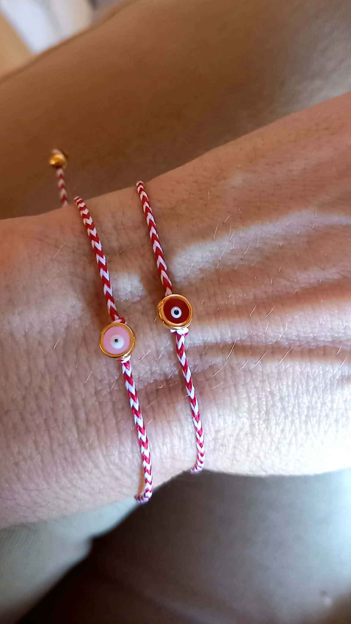 Βραχιόλι μαρτάκι με κορδόνι και ματάκι