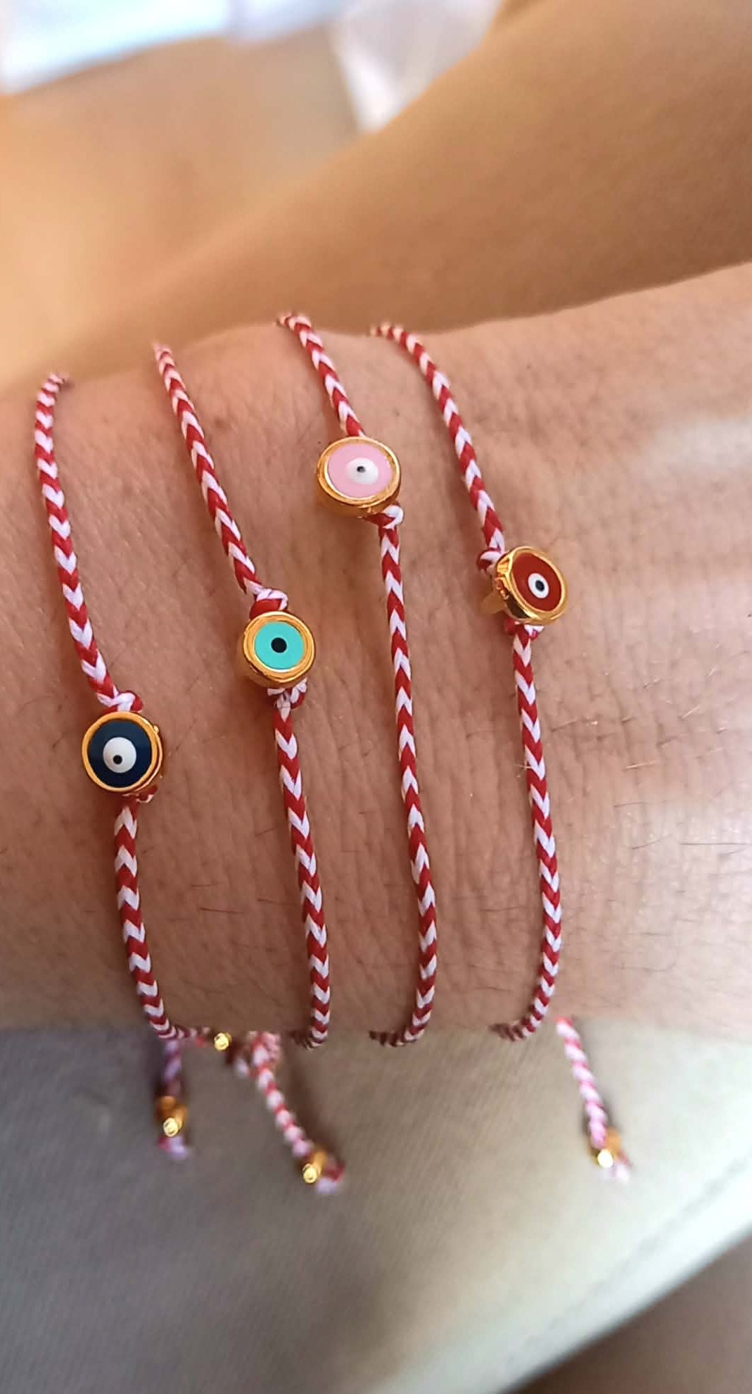 Βραχιόλι μαρτάκι με κορδόνι και ματάκι