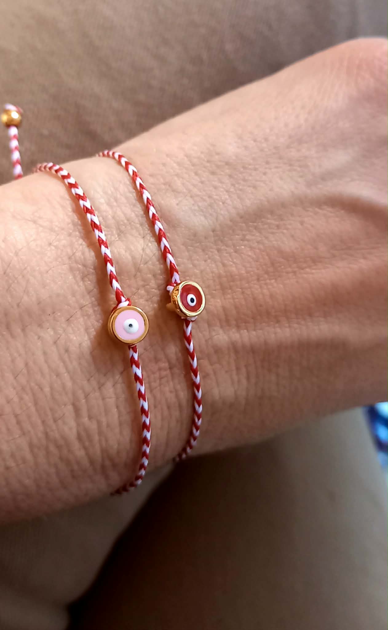 Βραχιόλι μαρτάκι με κορδόνι και ματάκι