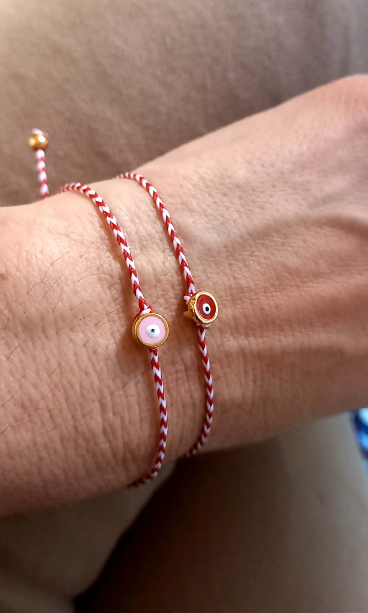 Βραχιόλι μαρτάκι με κορδόνι και ματάκι