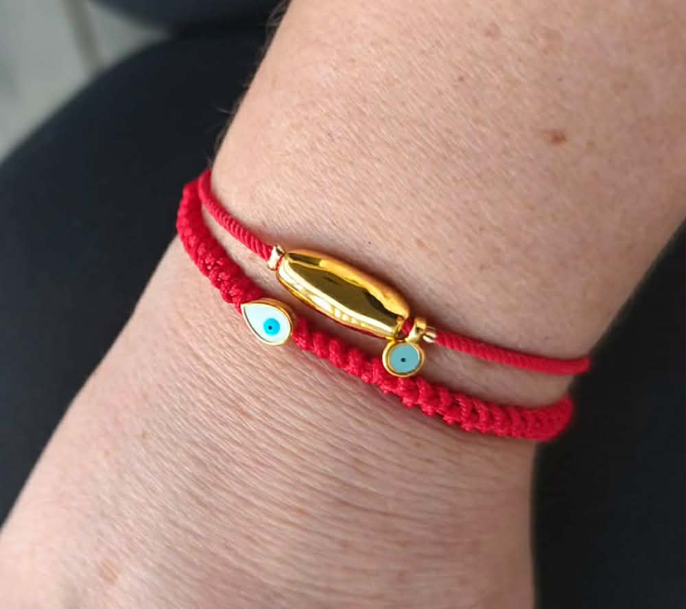 Βραχιόλι μαρτάκι με επιχρυσωμένα στοιχεία