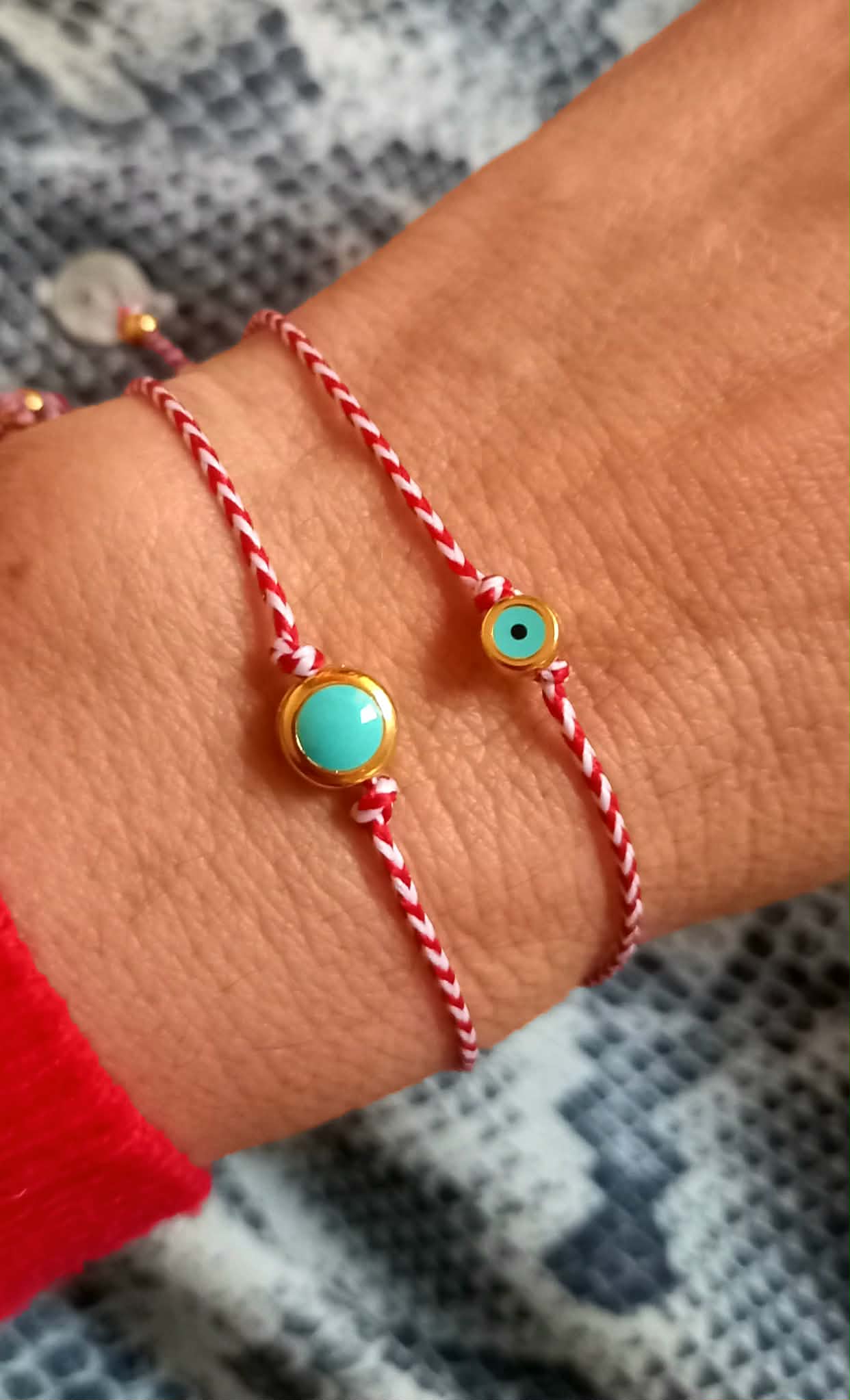 Βραχιόλι μαρτάκι με κορδόνι και ματάκι