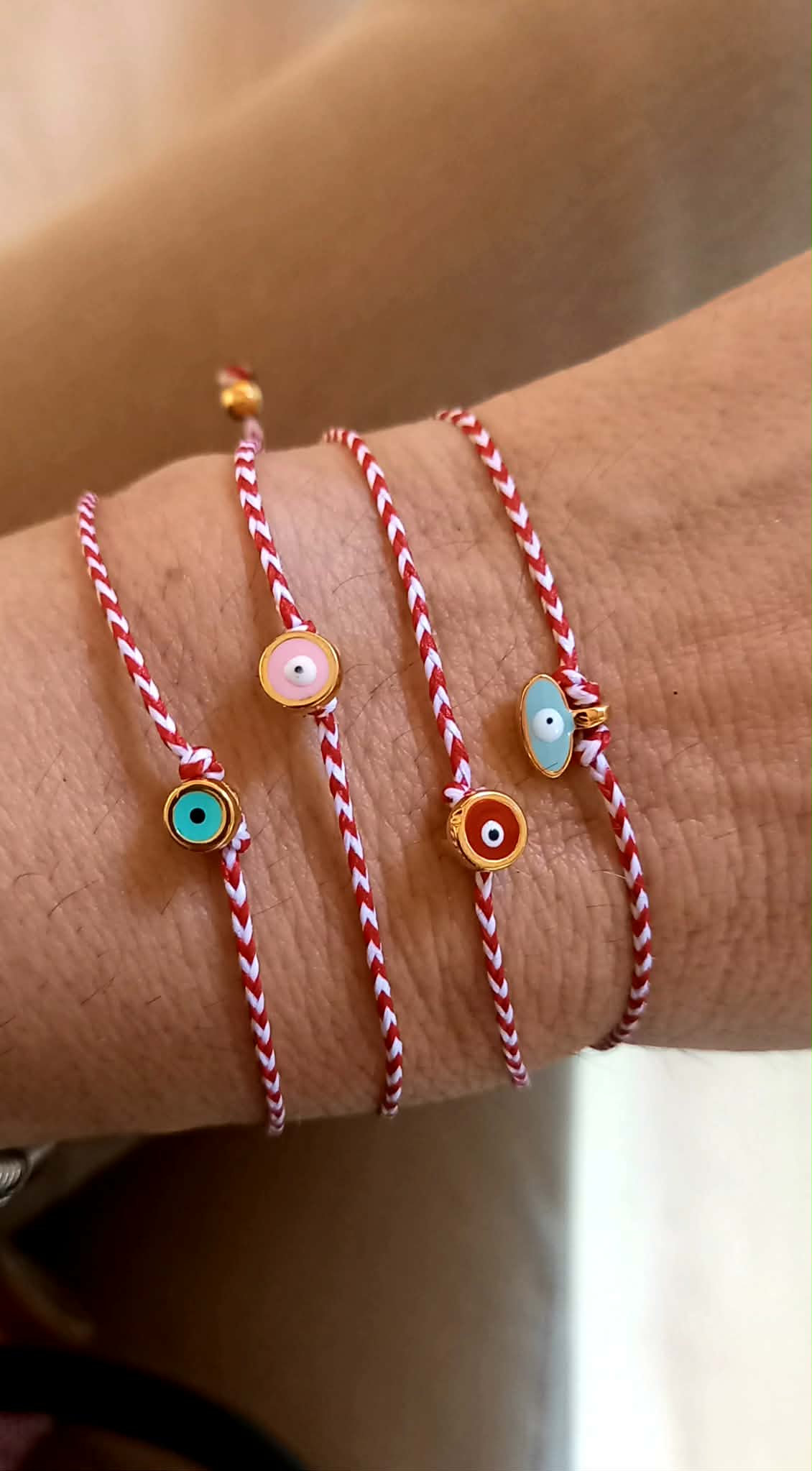 Βραχιόλι μαρτάκι με κορδόνι και ματάκι