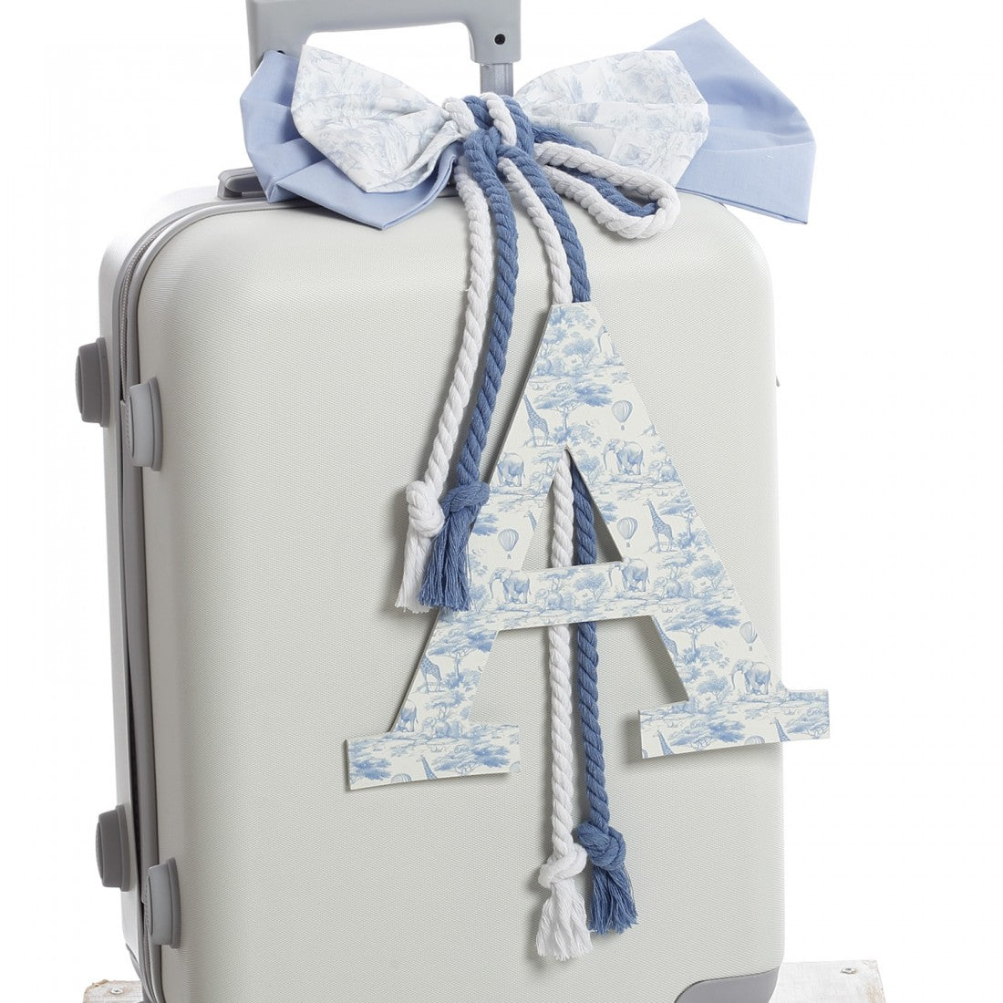 Σετ βάπτισης με μονόγραμμα toile de jouy